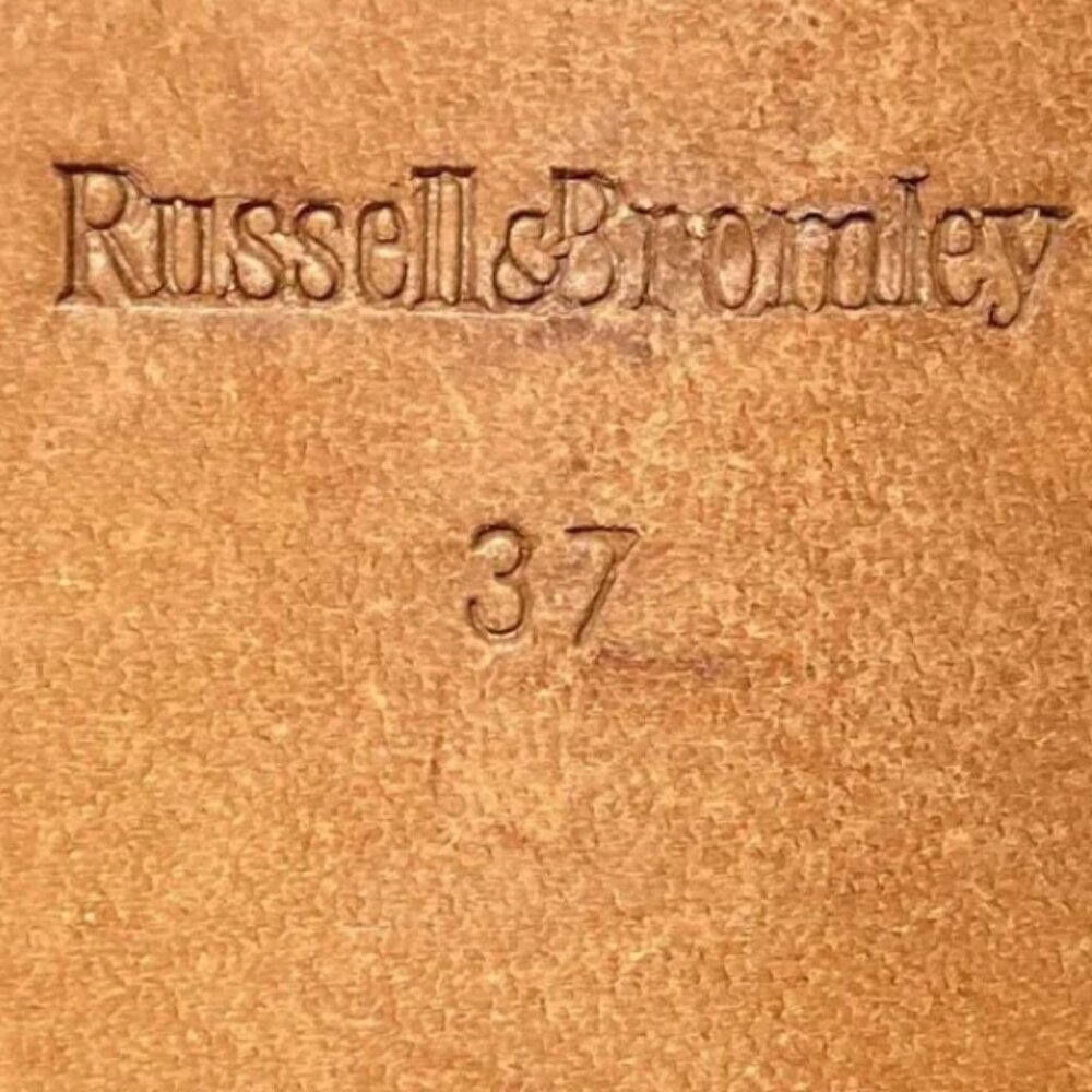 Russell & Bromley Burnished Brown Italian Leather Ankle Strap Boots - Size 6.5 - Picture 6 of 6